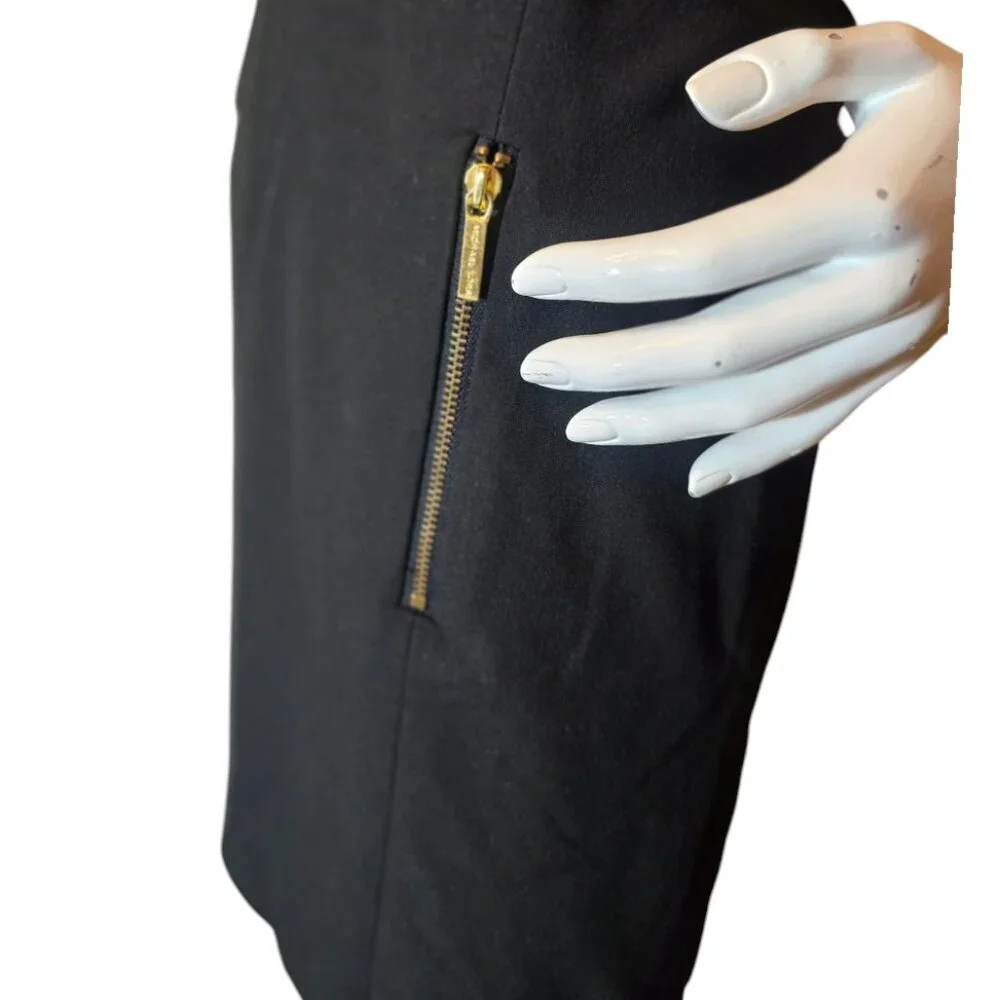 MICHAEL KORS Black Sheath Sleeveless Mini Dress sz 10